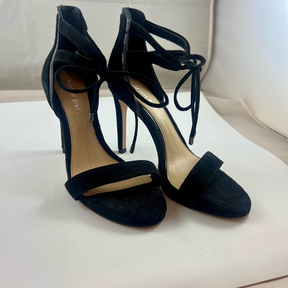 Gianni Bini Shoes - Gianni Bini Black Suede Tie Up Heels